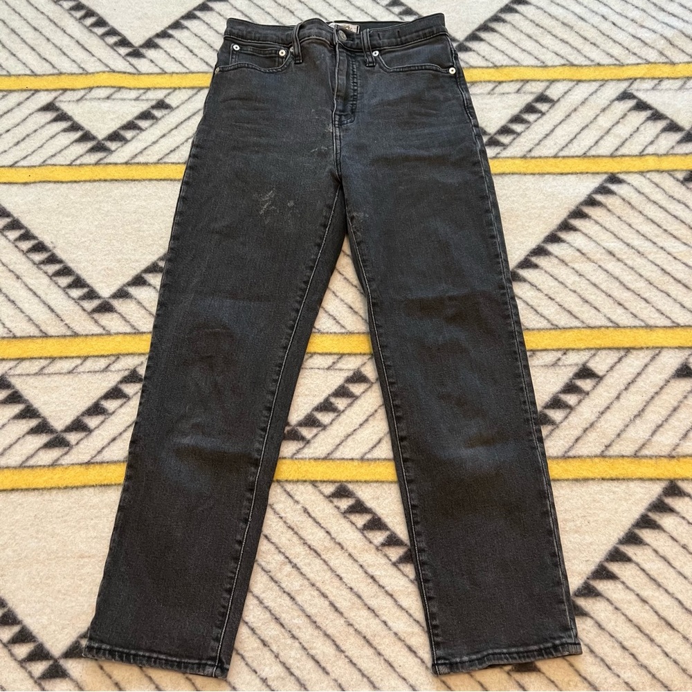 Madewell Classic Straight Jean Waist 25 faded black Fair Trade certified factory